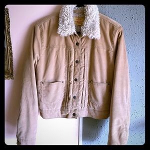 Levis Brand Sherpa Moto Corduroy Jacket